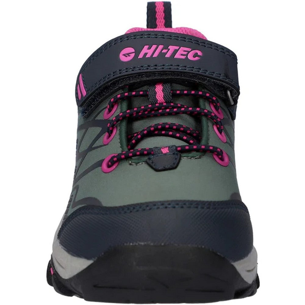 Dark Forest-India Ink-Pink - Pack Shot - Hi-Tec Girls Blackout Low Cut Walking Shoes