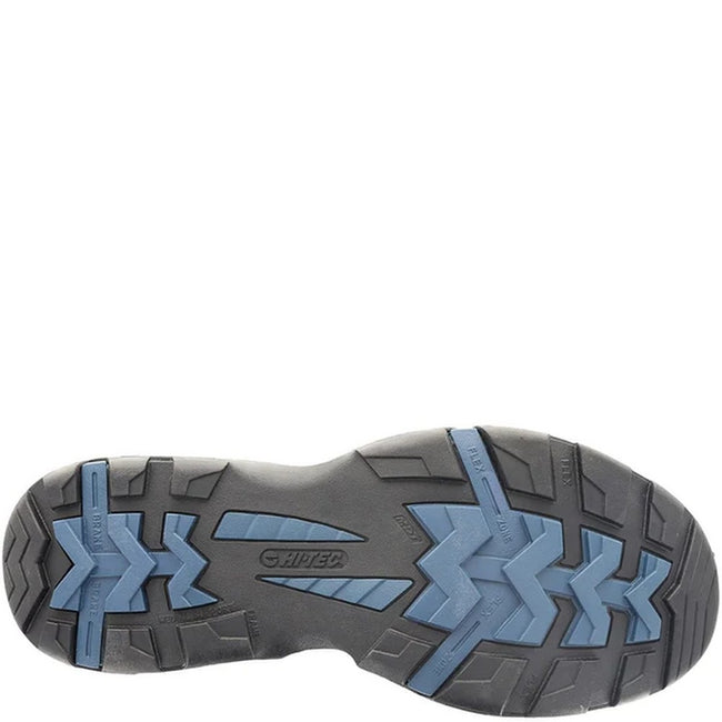 Charcoal-Grey-Majolica Blue - Side - Hi-Tec Mens Storm Suede Boots