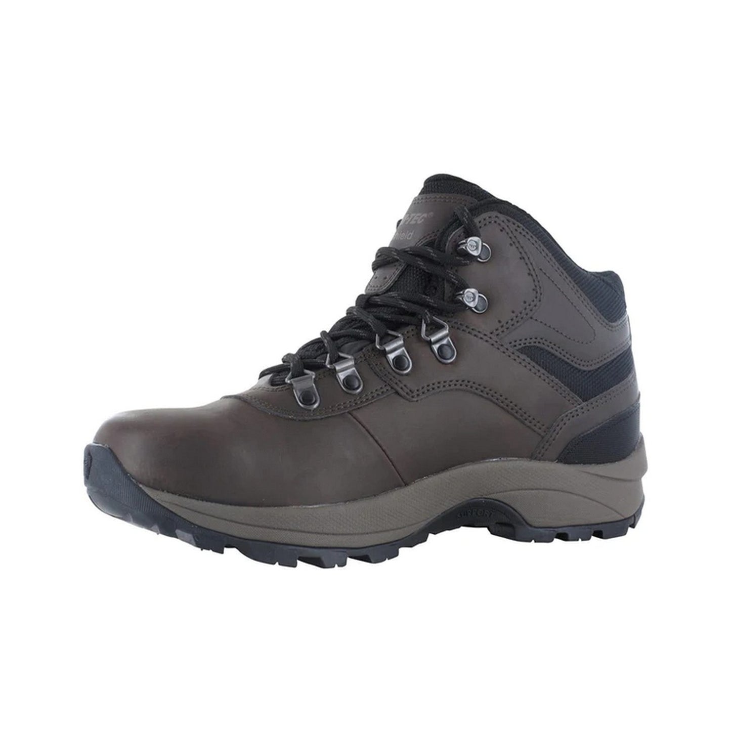 Dark Chocolate Brown - Pack Shot - Hi-Tec Mens Altitude VI Leather Walking Boots