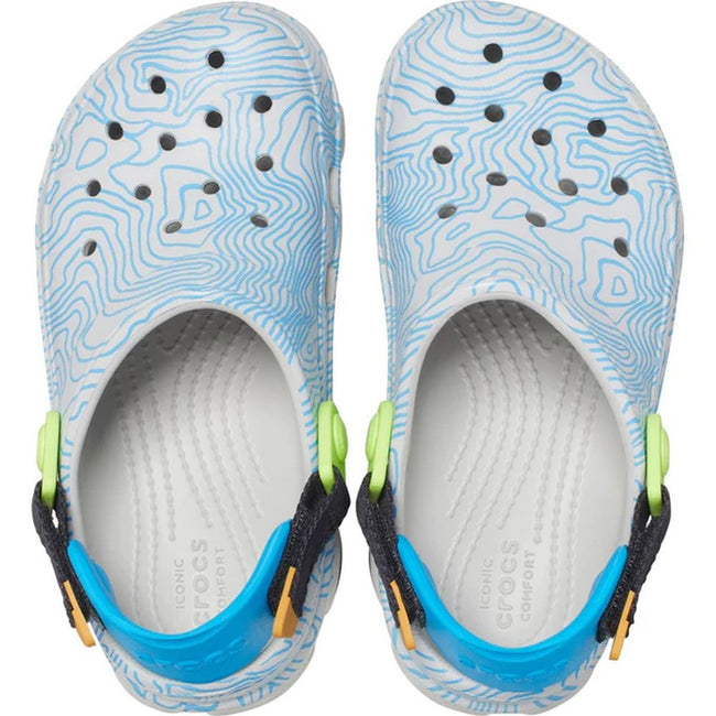 Deep Navy - Close up - Crocs Childrens-Kids Topographic All Terrain Clogs