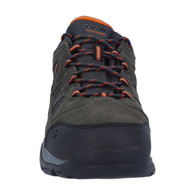 Charcoal-Graphite - Side - Hi-Tec Mens Bandera II Low Suede Shoes