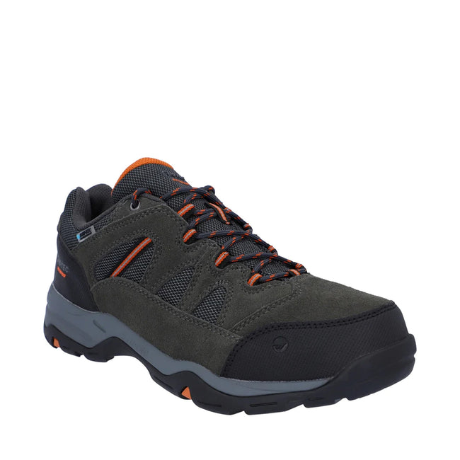 Charcoal-Graphite - Front - Hi-Tec Mens Bandera II Low Suede Shoes