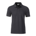 Graphite Grey - Front - James and Nicholson Mens Basic Polo