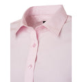 Light Pink - Back - James and Nicholson Womens-Ladies Long Sleeve Poplin Shirt