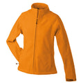 Orange-Carbon Grey - Front - James and Nicholson Womens-Ladies Bonded Fleece Jacket