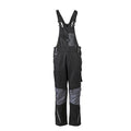 Carbon Grey-Black - Side - James and Nicholson Unisex Workwear Pants with Bib