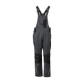 Carbon Grey-Black - Front - James and Nicholson Unisex Workwear Pants with Bib