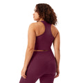 Plum - Back - Girlfriend Collective Womens-Ladies Paloma Racerback Bra