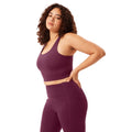 Plum - Side - Girlfriend Collective Womens-Ladies Paloma Racerback Bra