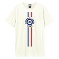 Vintage White - Front - Amplified Unisex Adult 1995 Tour Stripes Oasis T-Shirt