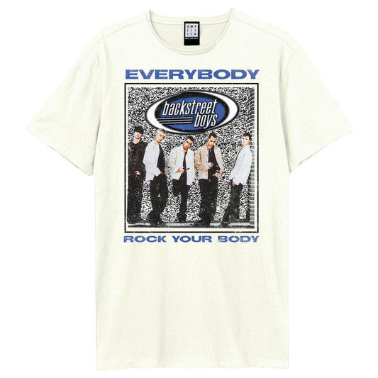 Vintage White - Front - Amplified Unisex Adult Everybody Backstreet Boys T-Shirt