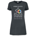 Charcoal - Front - Amplified Womens-Ladies 50th Anniversary Pink Floyd Shirt Dress