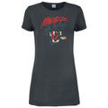 Charcoal - Front - Amplified Womens-Ladies Maneater Darryl Hall & John Oates T-Shirt Dress
