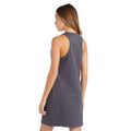 Charcoal - Back - Amplified Womens-Ladies Fear Of The Dark Iron Maiden Slim Sleeveless Dress