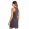 Charcoal - Back - Amplified Womens-Ladies Unknown Pleasures Joy Division Slim Sleeveless Dress