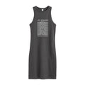 Charcoal - Front - Amplified Womens-Ladies Unknown Pleasures Joy Division Slim Sleeveless Dress