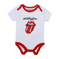 White-Red - Side - Amplified Baby The Rolling Stones Babygrow Set (Pack of 3)
