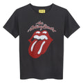 Charcoal - Front - Amplified Childrens-Kids Vintage Tongue The Rolling Stones T-Shirt