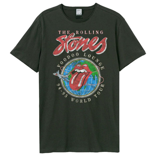 Charcoal - Front - Amplified Mens Voodoo Lounge Tour The Rolling Stones T-Shirt