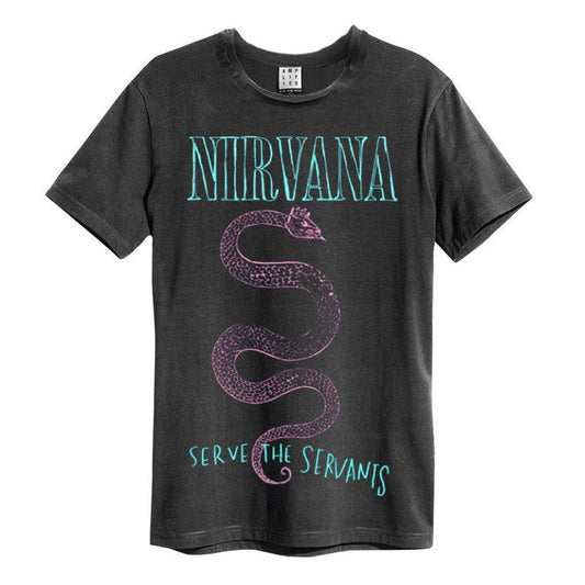 Charcoal - Front - Amplified Unisex Adult Serve The Servants Nirvana T-Shirt