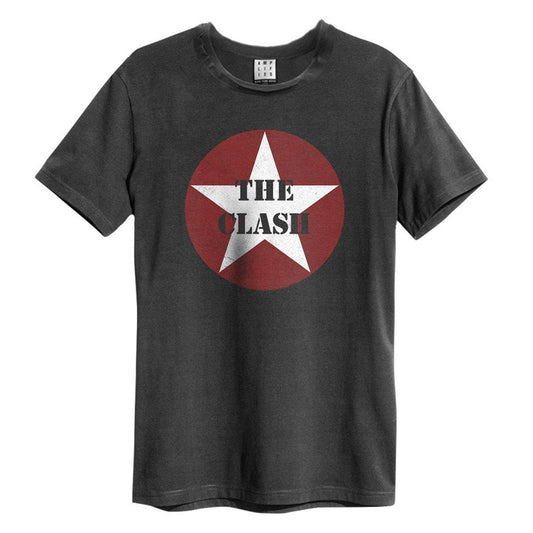 Charcoal - Front - Amplified Unisex Adult The Clash Logo T-Shirt