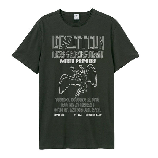 Charcoal - Front - Amplified Unisex Adult The Song Remains The Same Led Zeppelin T-Shirt
