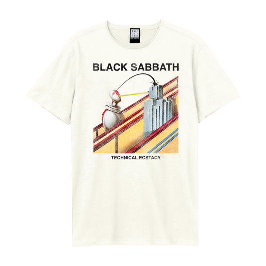 White - Front - Amplified Unisex Adult Techincal Ecstacy Black Sabbath Vintage T-Shirt