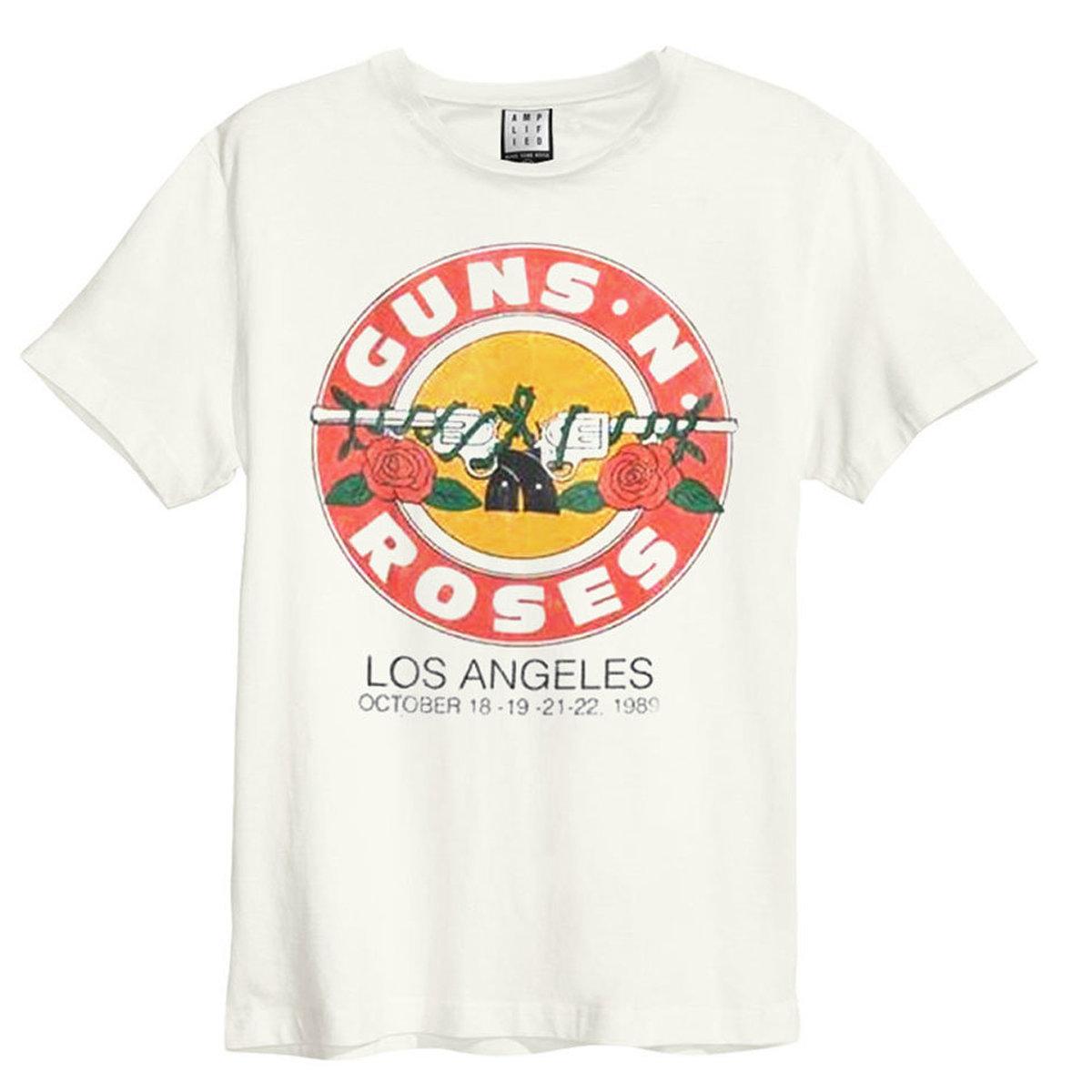 Vintage White - Front - Amplified Unisex Adult Bullet Guns N Roses Vintage T-Shirt
