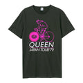 Charcoal - Front - Amplified Unisex Adult Japan Tour 79 Queen T-Shirt