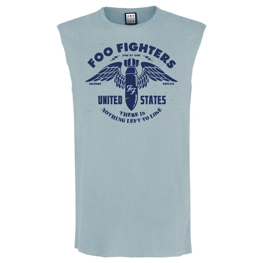 Strange Blue - Front - Amplified Mens One By One Foo Fighters Sleeveless Tank Top