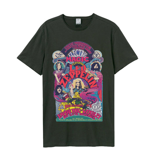 Charcoal - Front - Amplified Unisex Adult Electric Magic Led Zeppelin T-Shirt