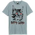 Strange Blue - Front - Amplified Unisex Adult Black Cat Biffy Clyro T-Shirt