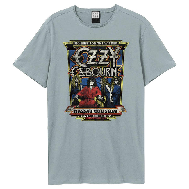 Strange Blue - Front - Amplified Unisex Adult No Rest For The Wicked Ozzy Osbourne T-Shirt