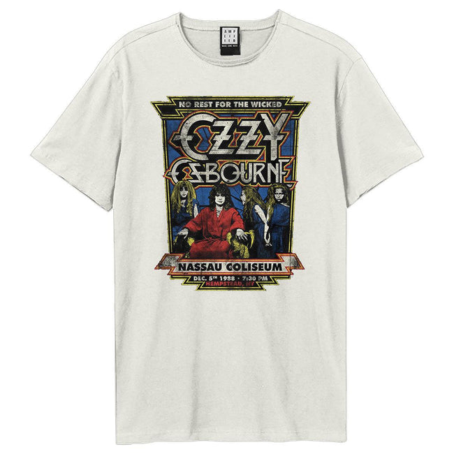 Vintage White - Front - Amplified Unisex Adult No Rest For The Wicked Ozzy Osbourne T-Shirt