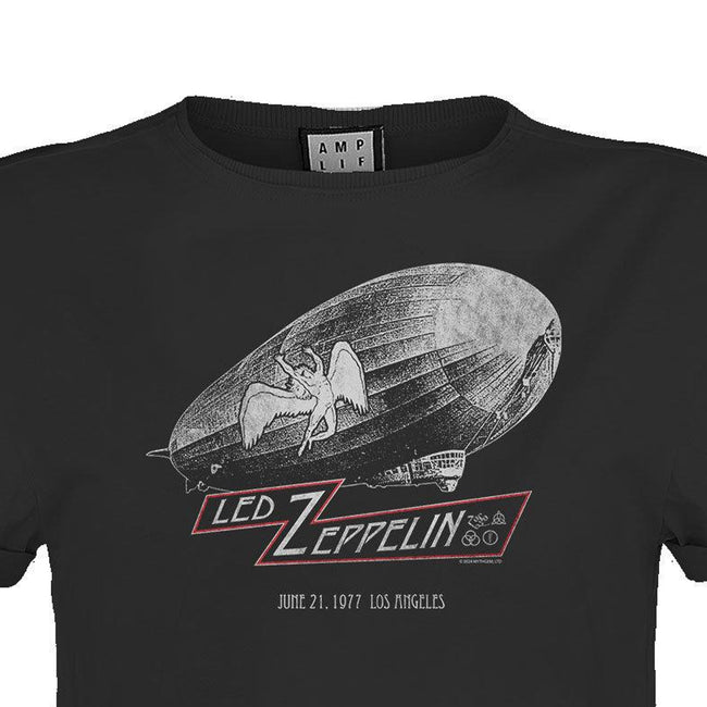 Charcoal - Back - Amplified Womens-Ladies Dazed And Confused Led Zeppelin Crop Top