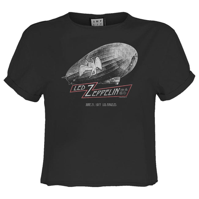 Charcoal - Front - Amplified Womens-Ladies Dazed And Confused Led Zeppelin Crop Top