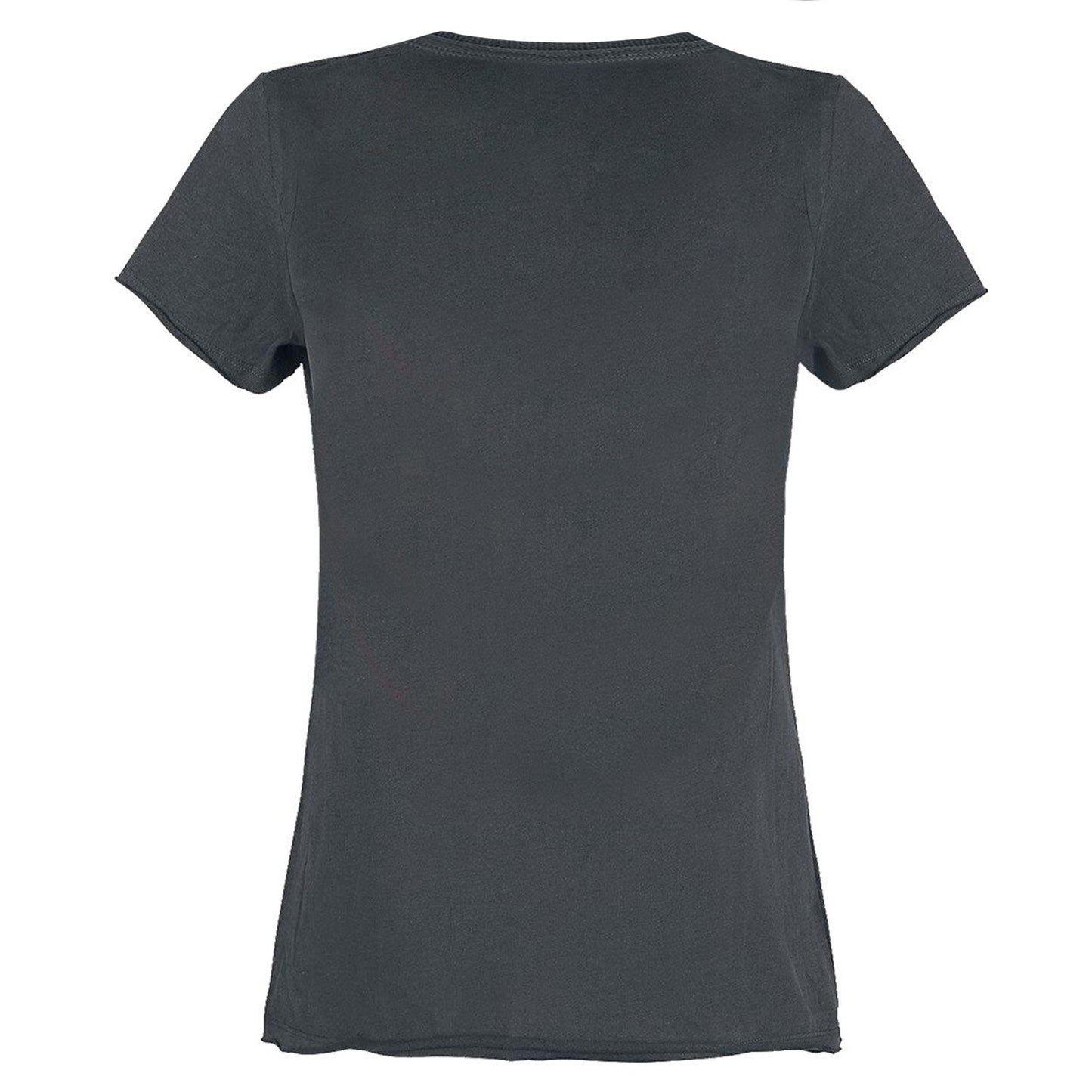 Charcoal - Back - Amplified Womens-Ladies AC-DC Logo T-Shirt