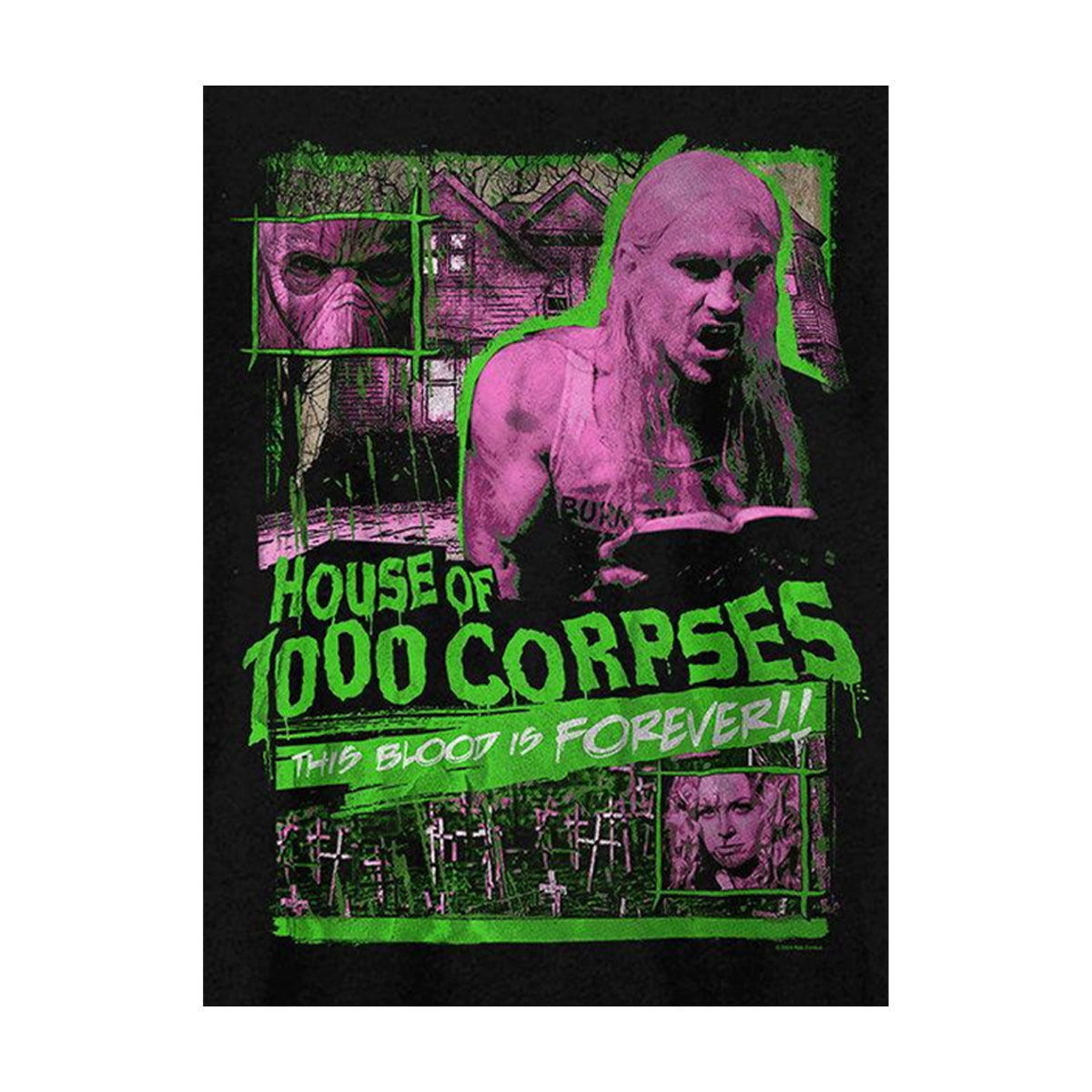 Black - Side - Amplified Unisex Adult House Of 1000 Corpses This Blood Forever Rob Zombie T-Shirt