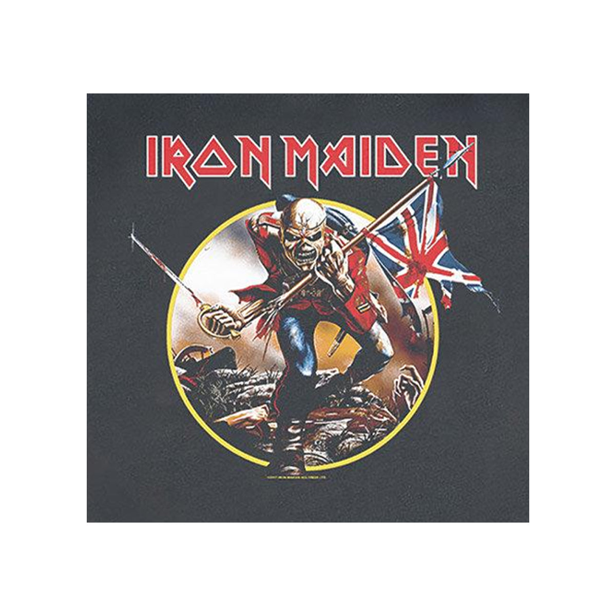 Charcoal - Side - Amplified Womens-Ladies Trooper Iron Maiden T-Shirt
