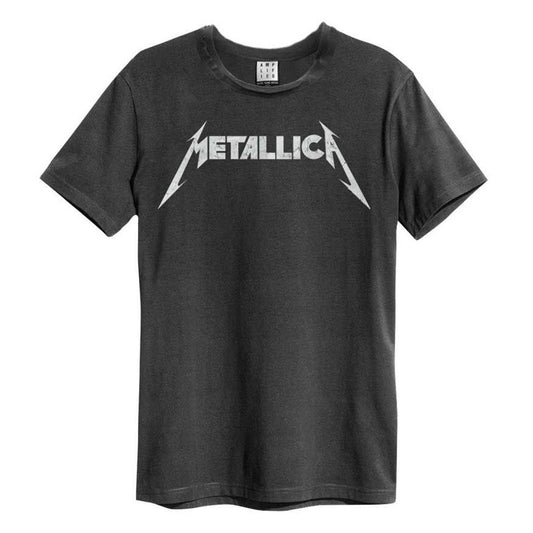 Charcoal - Front - Amplified Unisex Adult Logo Metallica T-Shirt
