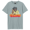Strange Blue - Front - Amplified Unisex Adult Peace Curtis Mayfield T-Shirt