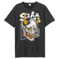 Charcoal - Front - Amplified Unisex Adult Samuria Mask SiM T-Shirt