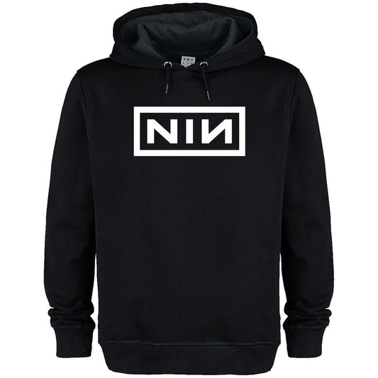 Black - Front - Amplified Unisex Adult NIN Logo Hoodie