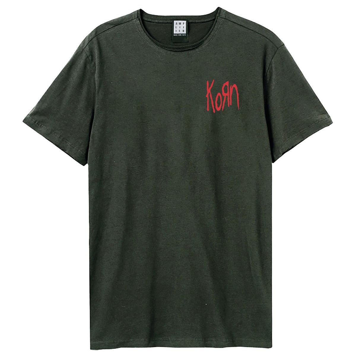 Charcoal - Front - Amplified Unisex Adult Lineart Issues Korn T-Shirt