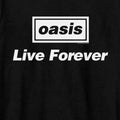 Black - Back - Amplified Unisex Adult Live Forever Oasis T-Shirt