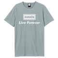 Strange Blue - Front - Amplified Unisex Adult Live Forever Oasis T-Shirt