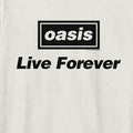 Vintage White - Back - Amplified Unisex Adult Live Forever Oasis T-Shirt