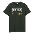 Charcoal - Front - Amplified Unisex Adult Downward Spiral Nine Inch Nails Logo T-Shirt
