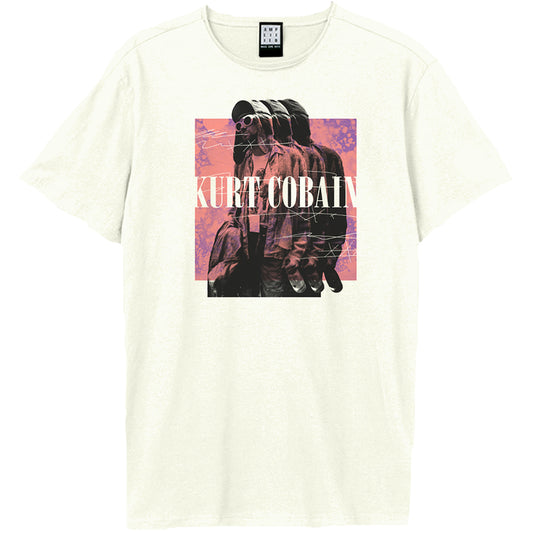 Vintage White - Front - Amplified Unisex Adult 90s Frontman Kurt Cobain T-Shirt