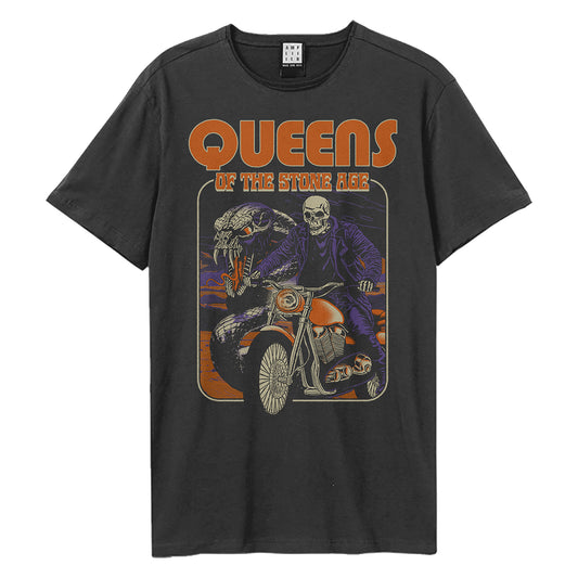 Charcoal - Front - Amplified Unisex Adult Rider Queens Of The Stone Age T-Shirt
